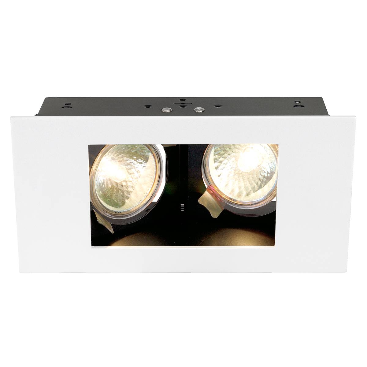SLV 112461 INDI REC 2S MR16 светильник встраиваемый для 2-х ламп MR16 по 35Вт макс., белый / черный
