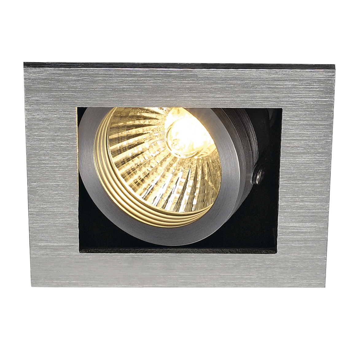 SLV 115516 KADUX 1 GU10 светильник встраиваемый для лампы GU10 50Вт макс., матированный алюминий/ черный