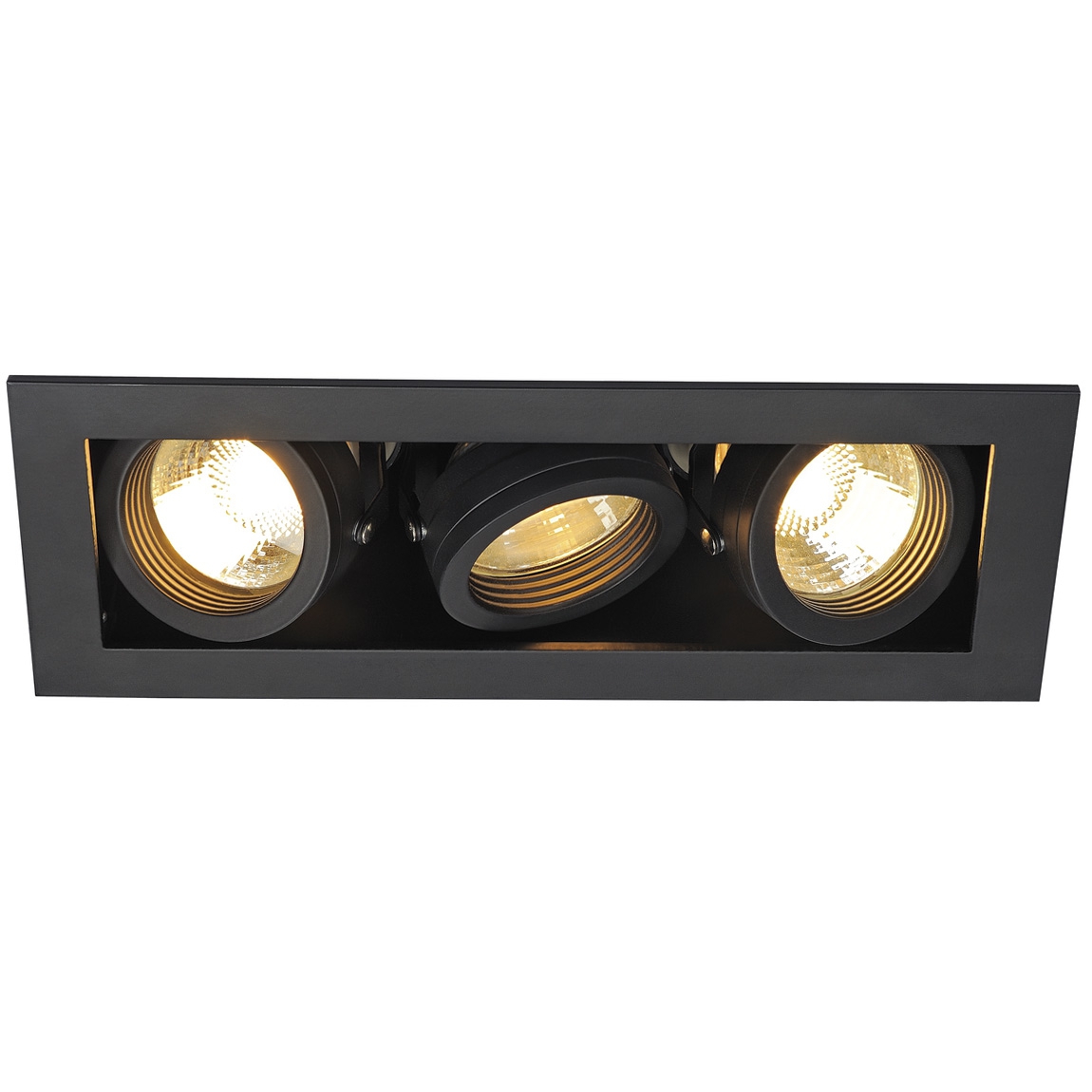SLV 115530 KADUX 3 GU10 светильник встраиваемый для 3-х ламп GU10 по 50Вт макс., черный