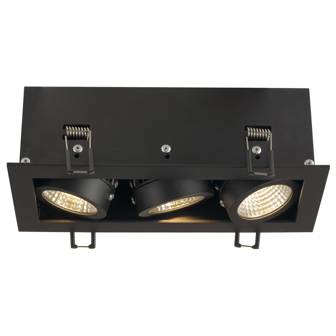 SLV 115720 KADUX 3 LED светильник встраиваемый 21Вт с БП и LED 3000К, 1920лм, 3х 38°, черный