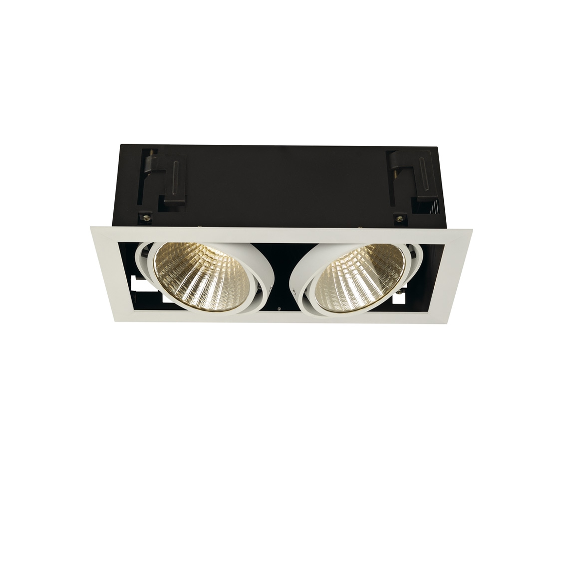 SLV 115741 KADUX 2 XL LED светильник встраив. 54Вт с БП и LED 3000К, 5300лм, 2х 30°, 1-10В, белый/ черный