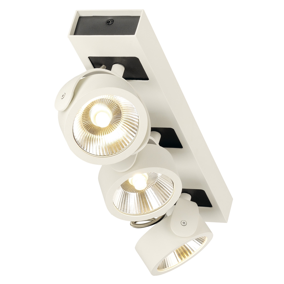 SLV 1000116 KALU 3 LED светильник накладной 47Вт с LED 3000К, 3000лм, 3х 24°, белый/ черный