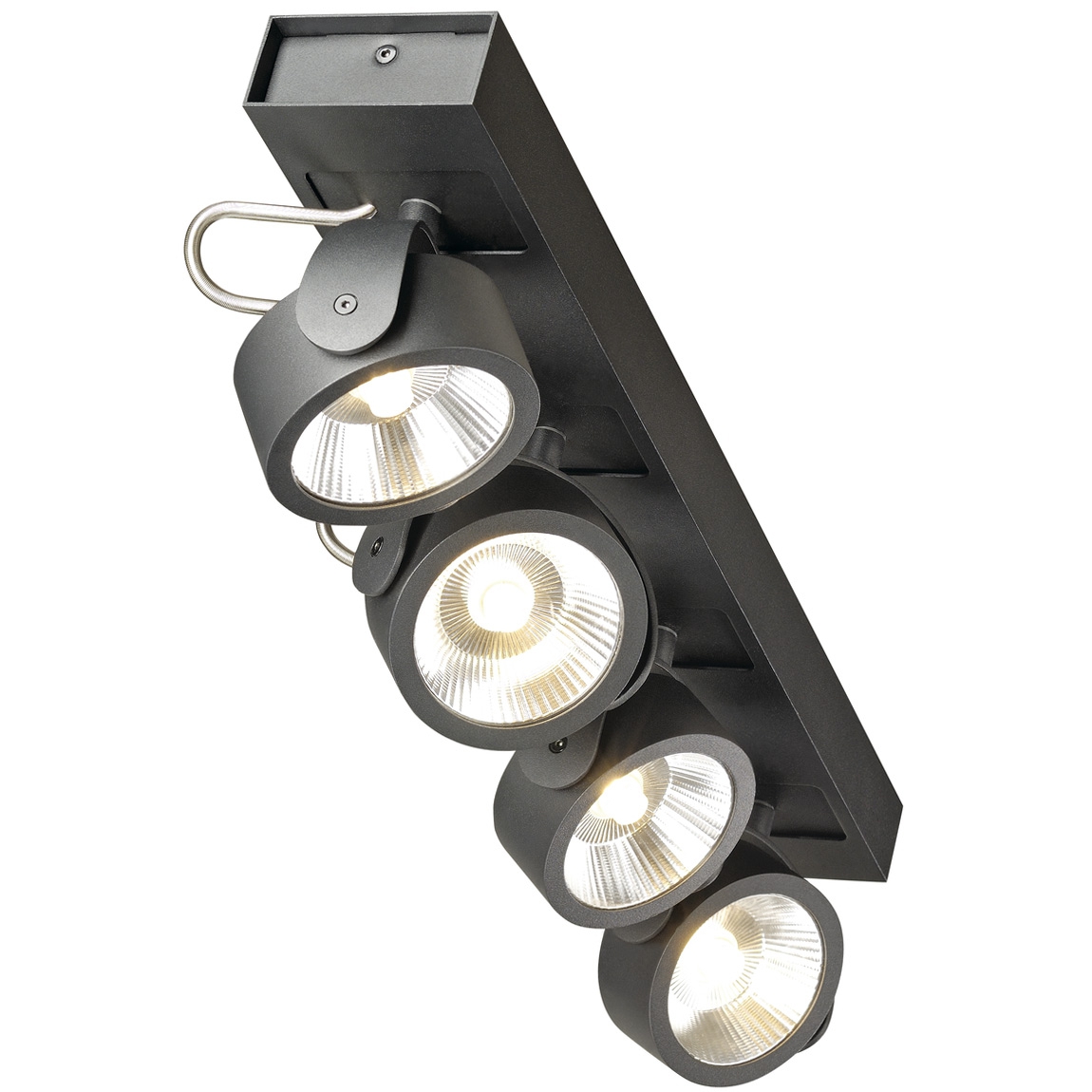 SLV 1000117 KALU 4 LED светильник накладной 60Вт с LED 3000К, 4000лм, 4х 24°, черный