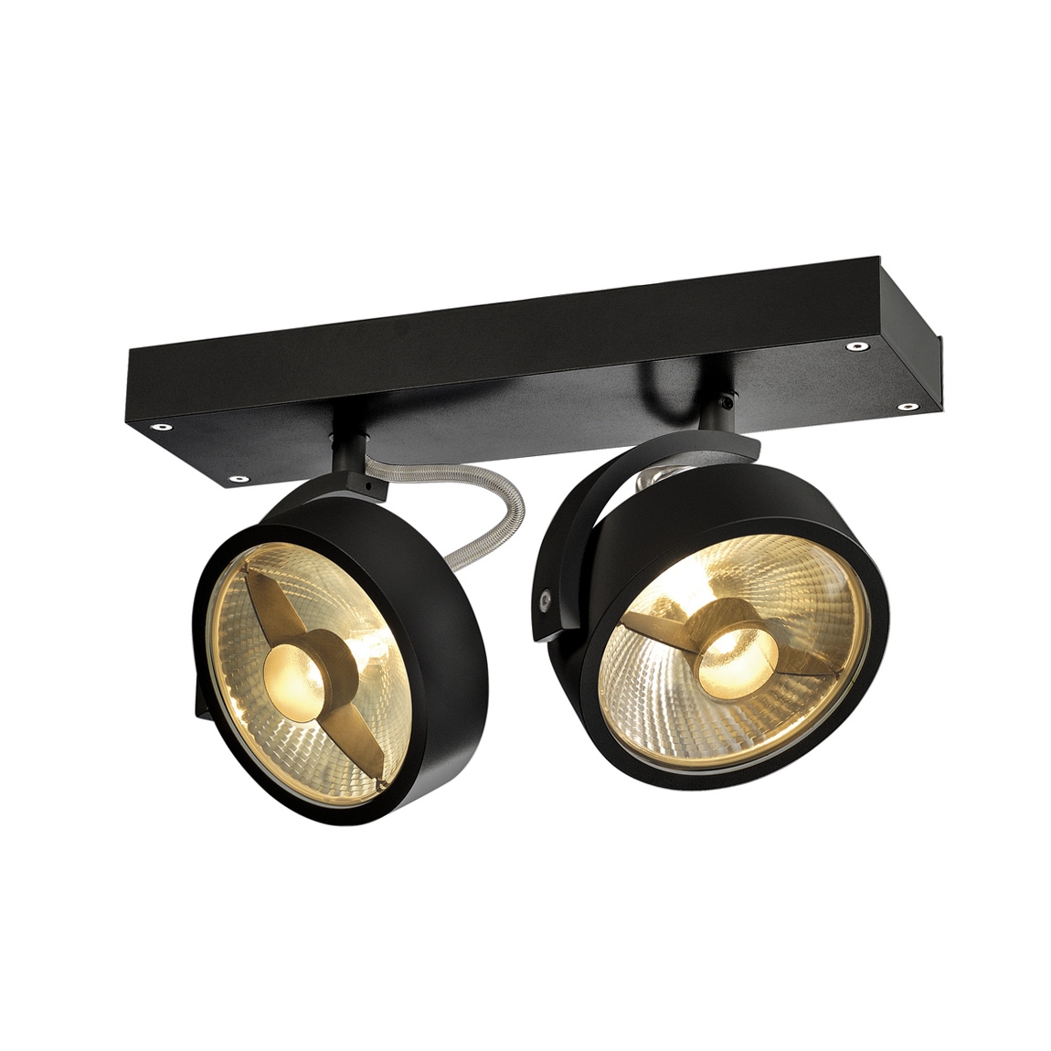 SLV 1000703 KALU 2 ES111 светильник накладной для 2-х ламп ES111 по 75Вт макс., черный