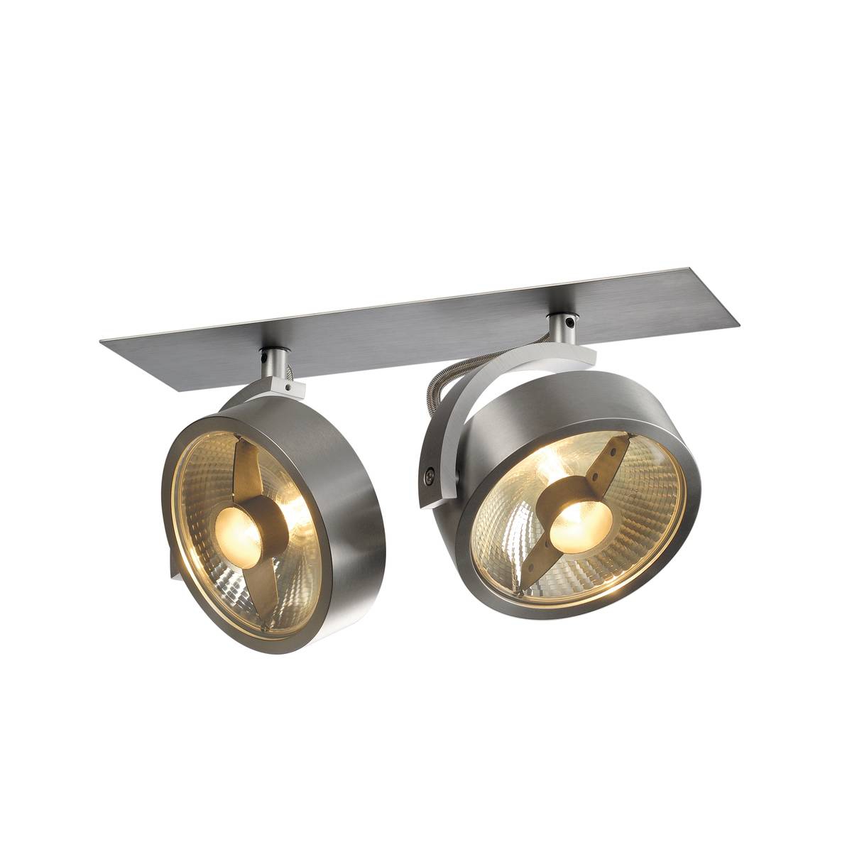 SLV 113366 KALU RECESSED QPAR 2 светильник встраиваемый для 2-х ламп ES111 по 75Вт макс., матированный алюминий