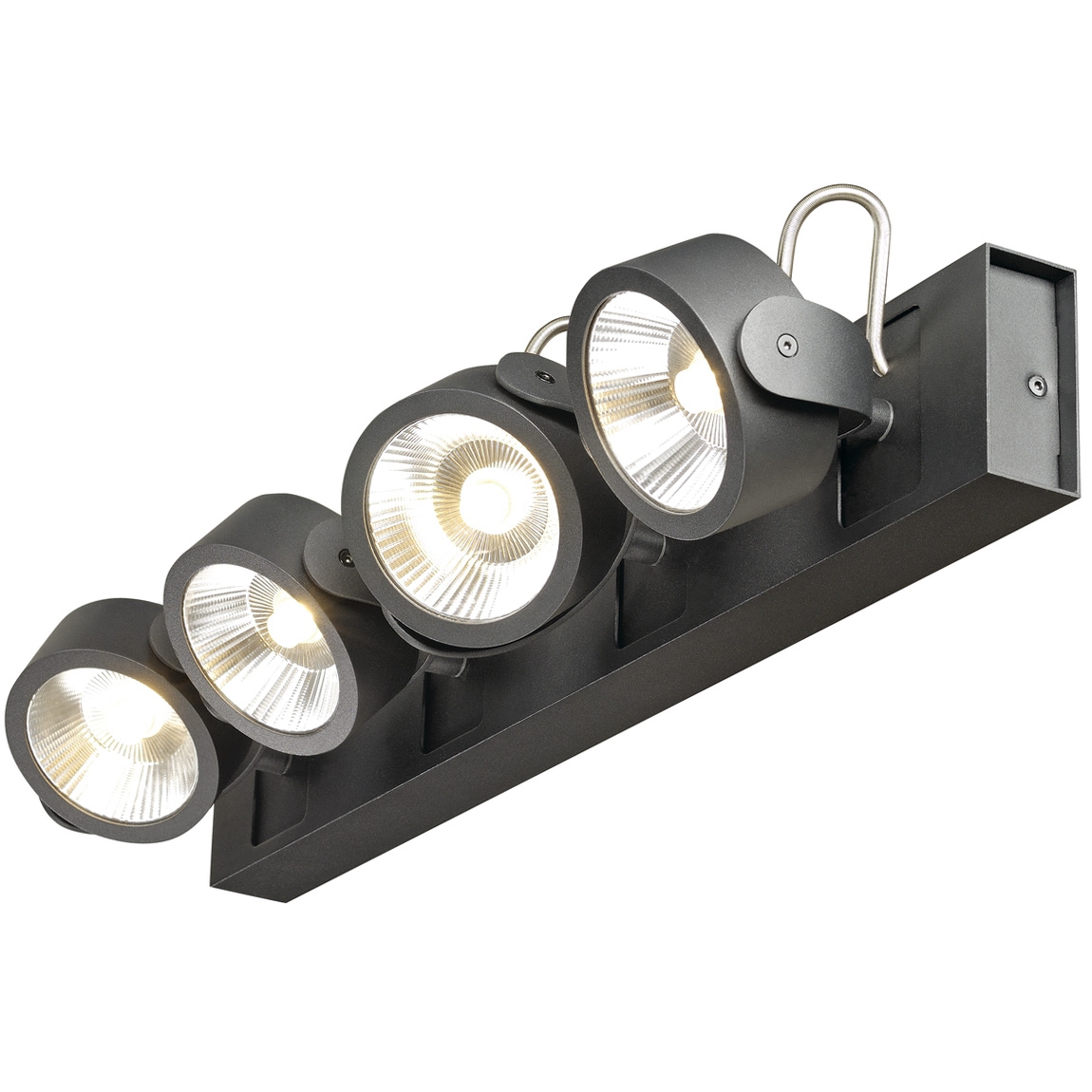 SLV 147630 KALU 4 LED светильник накладной с COB LED 4х 10Вт (42Вт), 3000K, 2640lm, 24°, черный