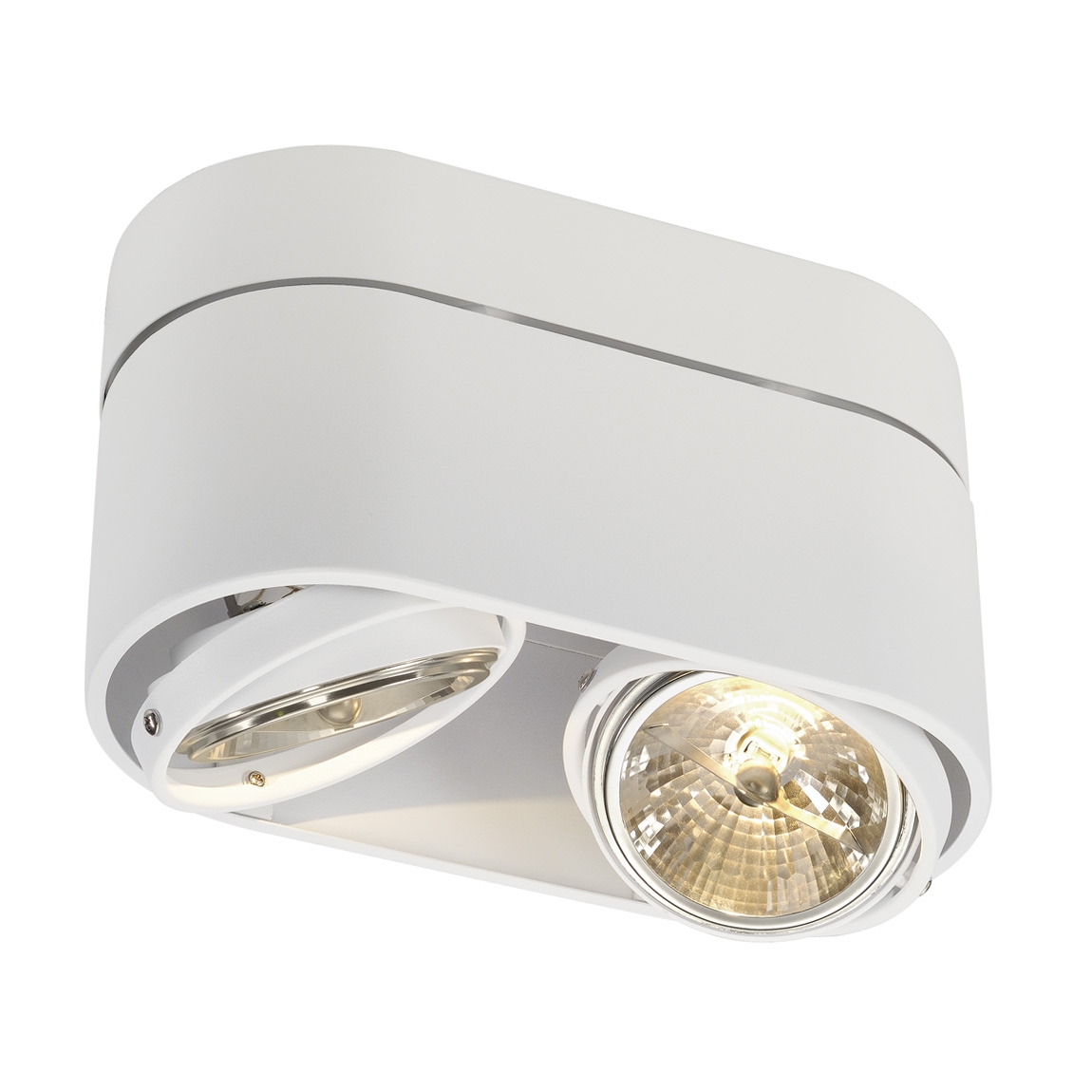 SLV 117191 KARDAMOD ROUND QRB DOUBLE светильник накладной для ламп QRB111 2x50Вт макс., белый