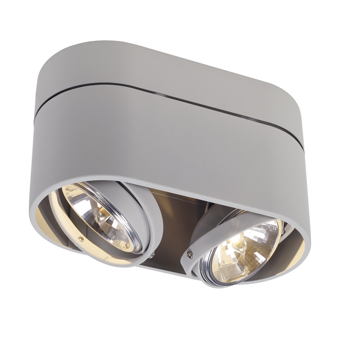 SLV 117194 KARDAMOD ROUND QRB DOUBLE светильник накладной для ламп QRB111 2x50Вт макс., серебристый