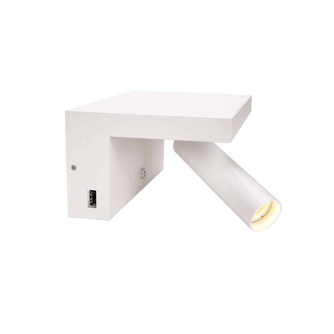 SLV 1002140 FIDO светильник настенный 6.6Вт с 2х USB (1.5A макс.), LED 3000K, 390лм 3 уровня, 36°, CRI>90, белый