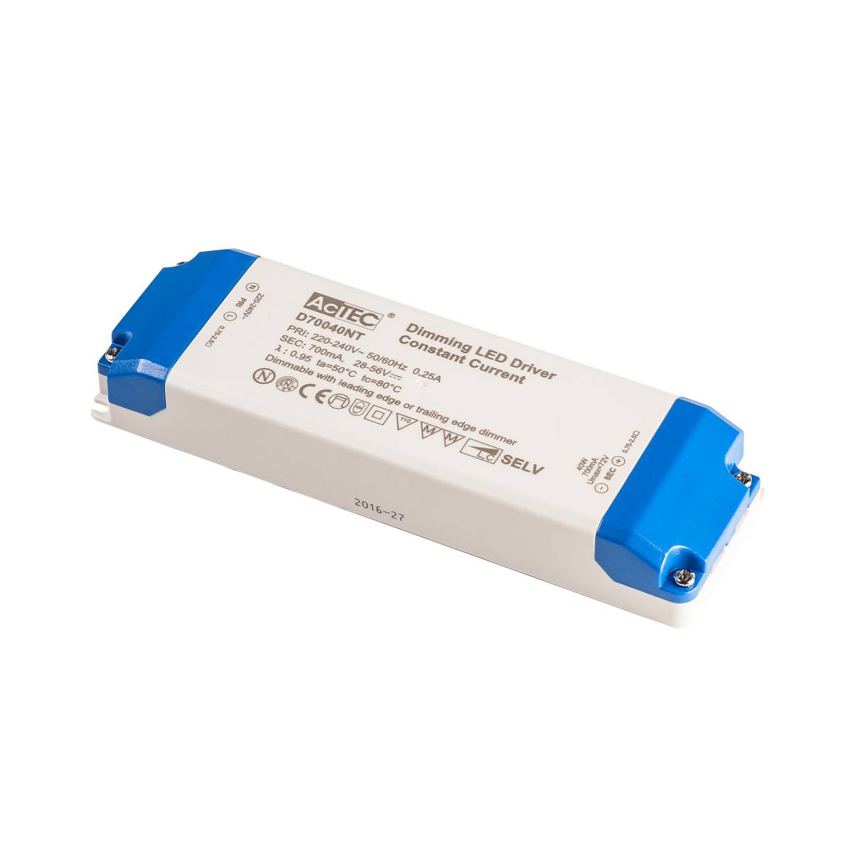SLV 1001267 Блок питания  700мА, 20-39Вт, диммируемый, белый/ синий (ex 464803)