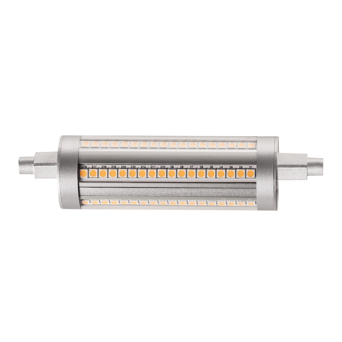 SLV 1002135 LED R7s 118 мм источник света 230В, 14Вт, 3000K, 2000лм, диммируемый, серебристый корпус