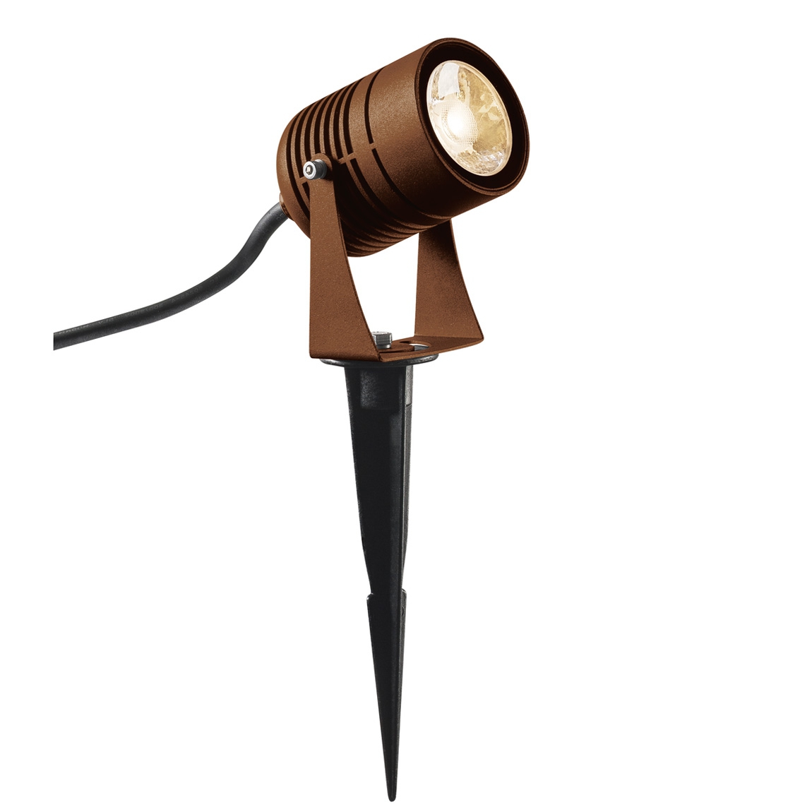 SLV 1002203 LED SPIKE светильник ландшафтный IP55 6Вт с LED 3000К, 400лм, 40°, кабель 1.5м с вилкой, бурый