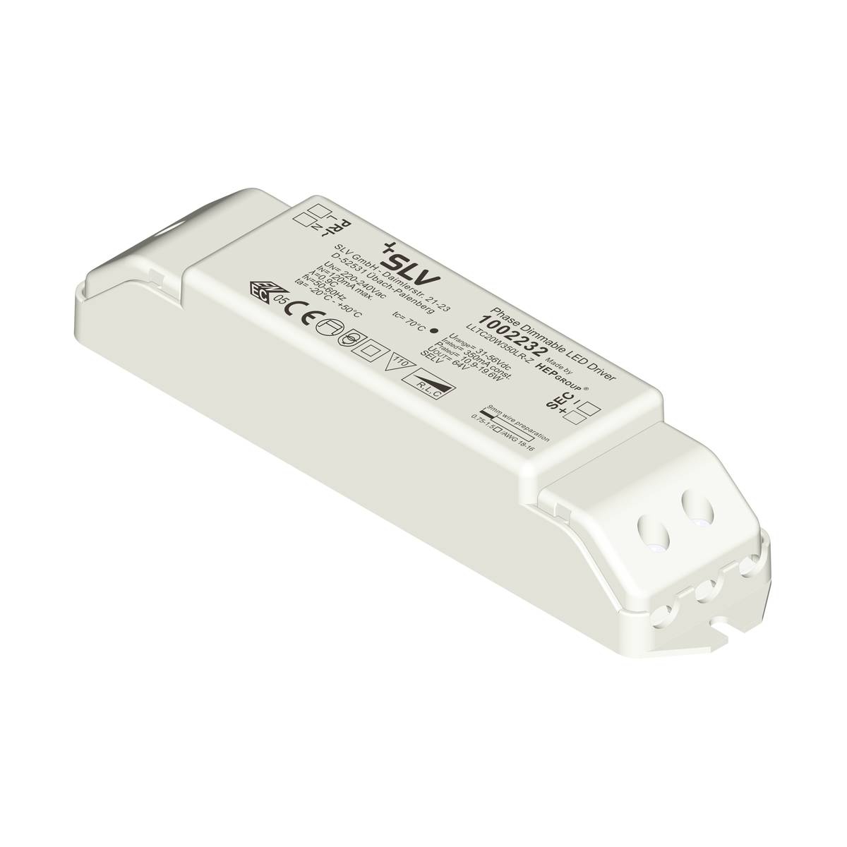 SLV 1002232 Блок питания  350мА, 10.9-19.6Вт, диммируемый, белый