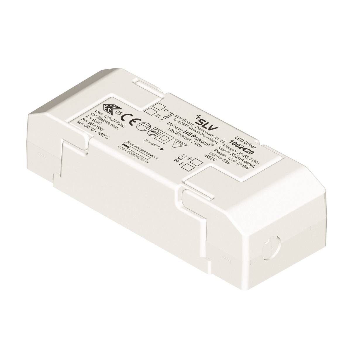 SLV 1002420 Блок питания  350мА, 12.6-19.5Вт, белый