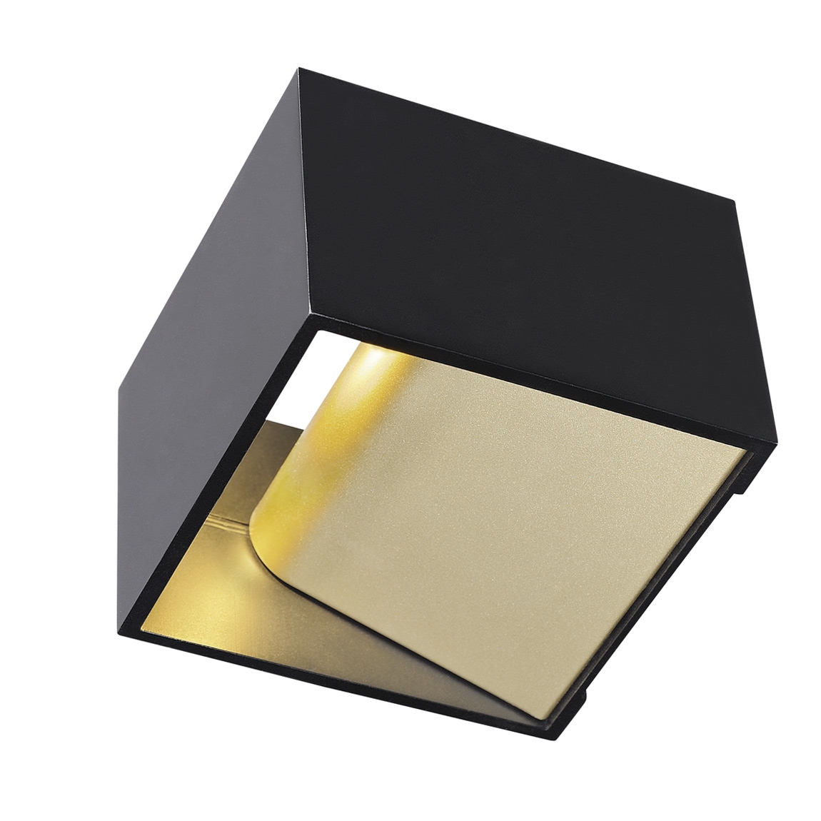 SLV 1000638 LOGS IN Dim to Warm светильник настенный 12Вт с LED 2000-3000K, 290лм, черный/ латунь