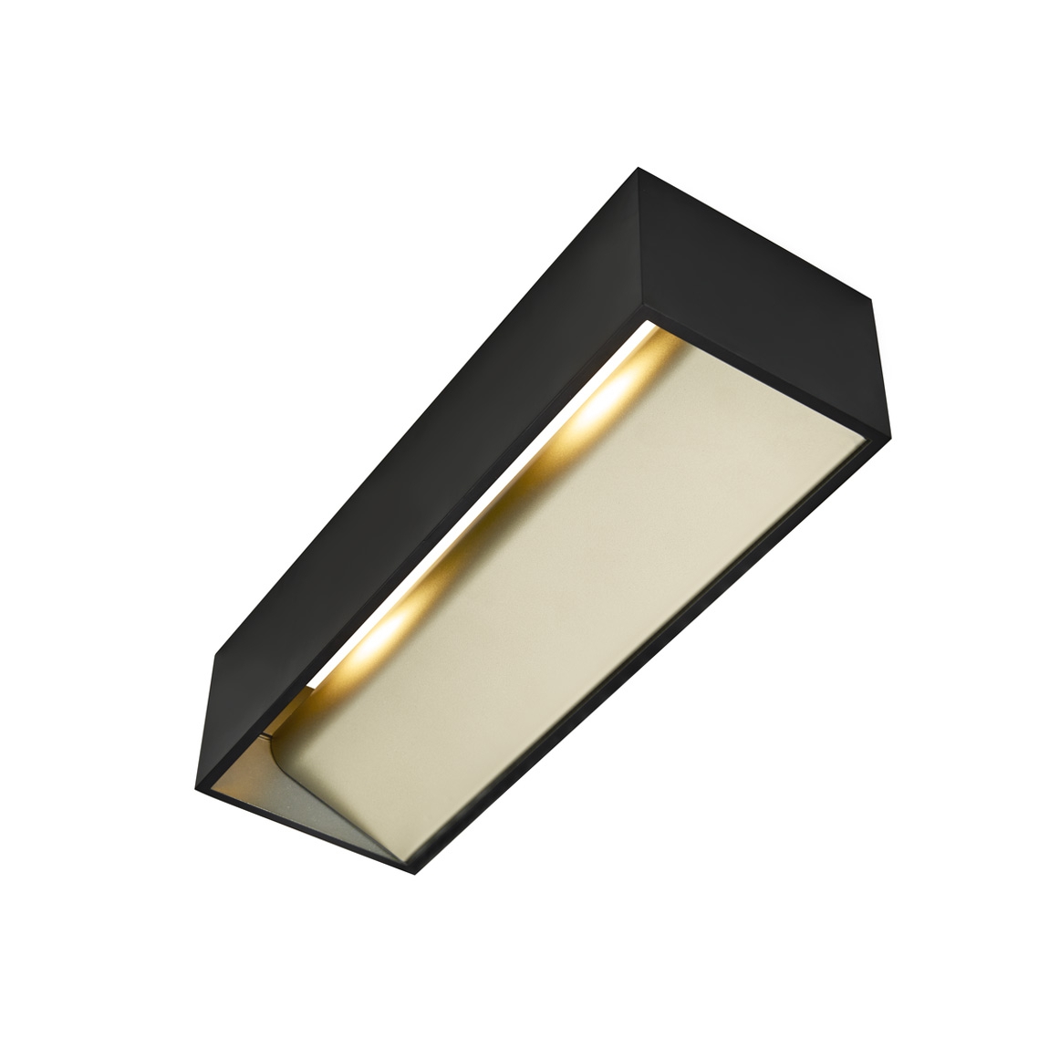 SLV 1002842 LOGS IN L светильник настенный 17Вт с LED 3000К, 1100лм, черный/ латунь