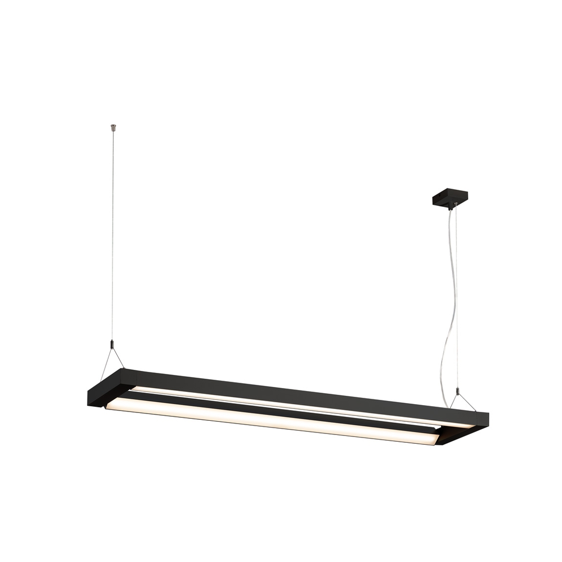 SLV 1000392 LONG GRILL DOUBLE TWIST PD светильник подвесной 75Вт с LED 3000К, 2x3250лм, 110°, черный