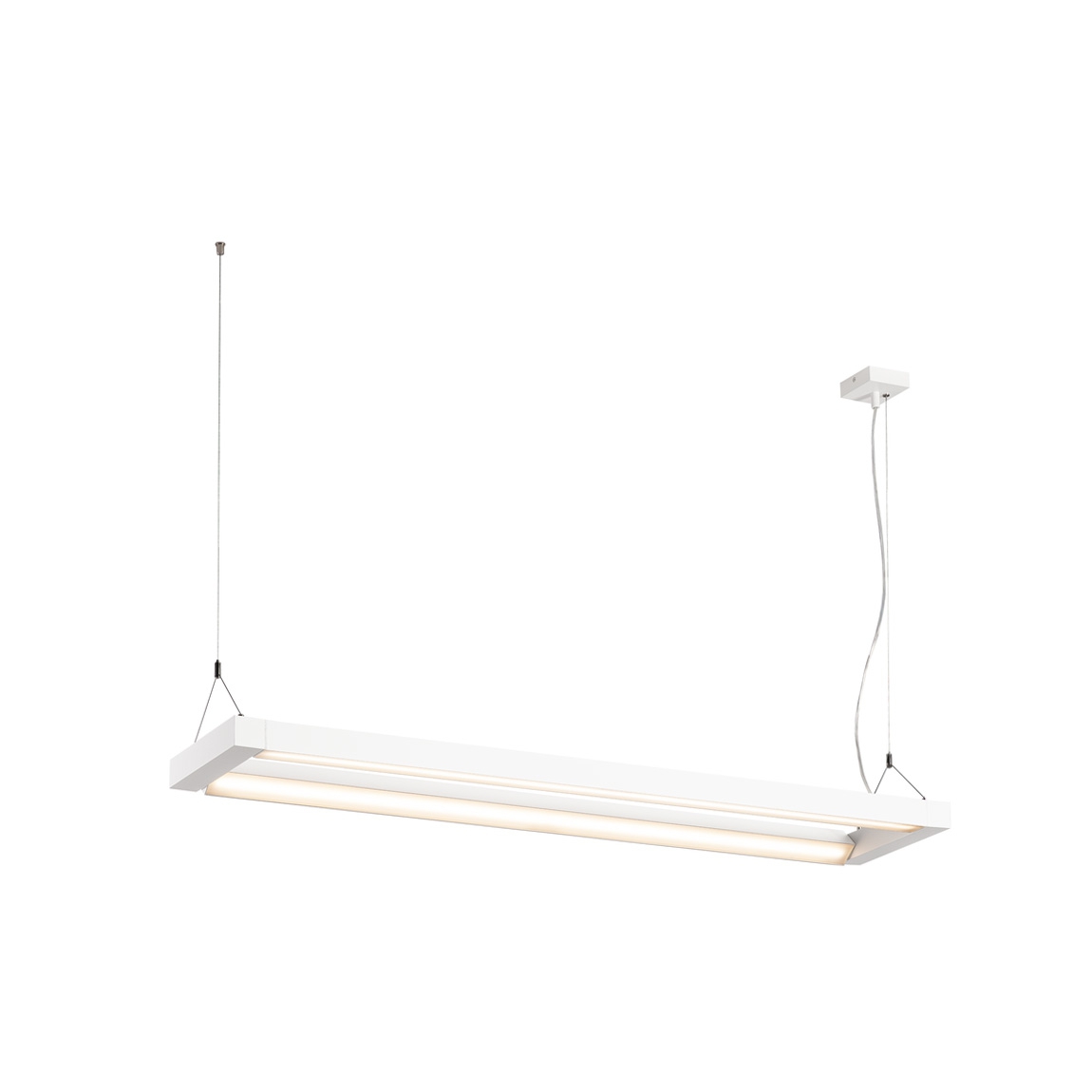 SLV 1000393 LONG GRILL DOUBLE TWIST PD светильник подвесной 75Вт с LED 3000К, 2x3250лм, 110°, белый