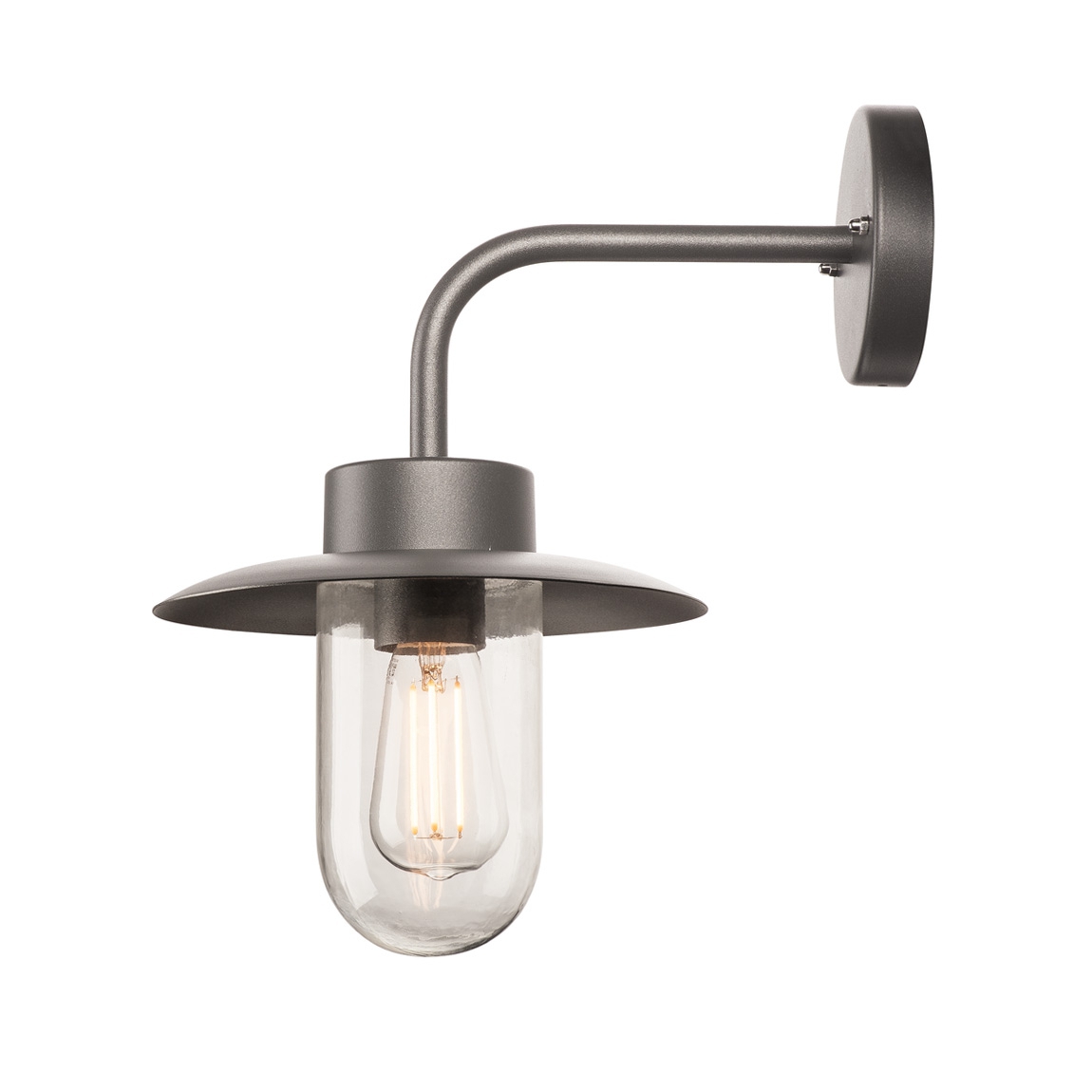 SLV 1000820 MOLAT WL светильник настенный IP44 для лампы E27 60Вт макс., антрацит/ стекло прозрачное