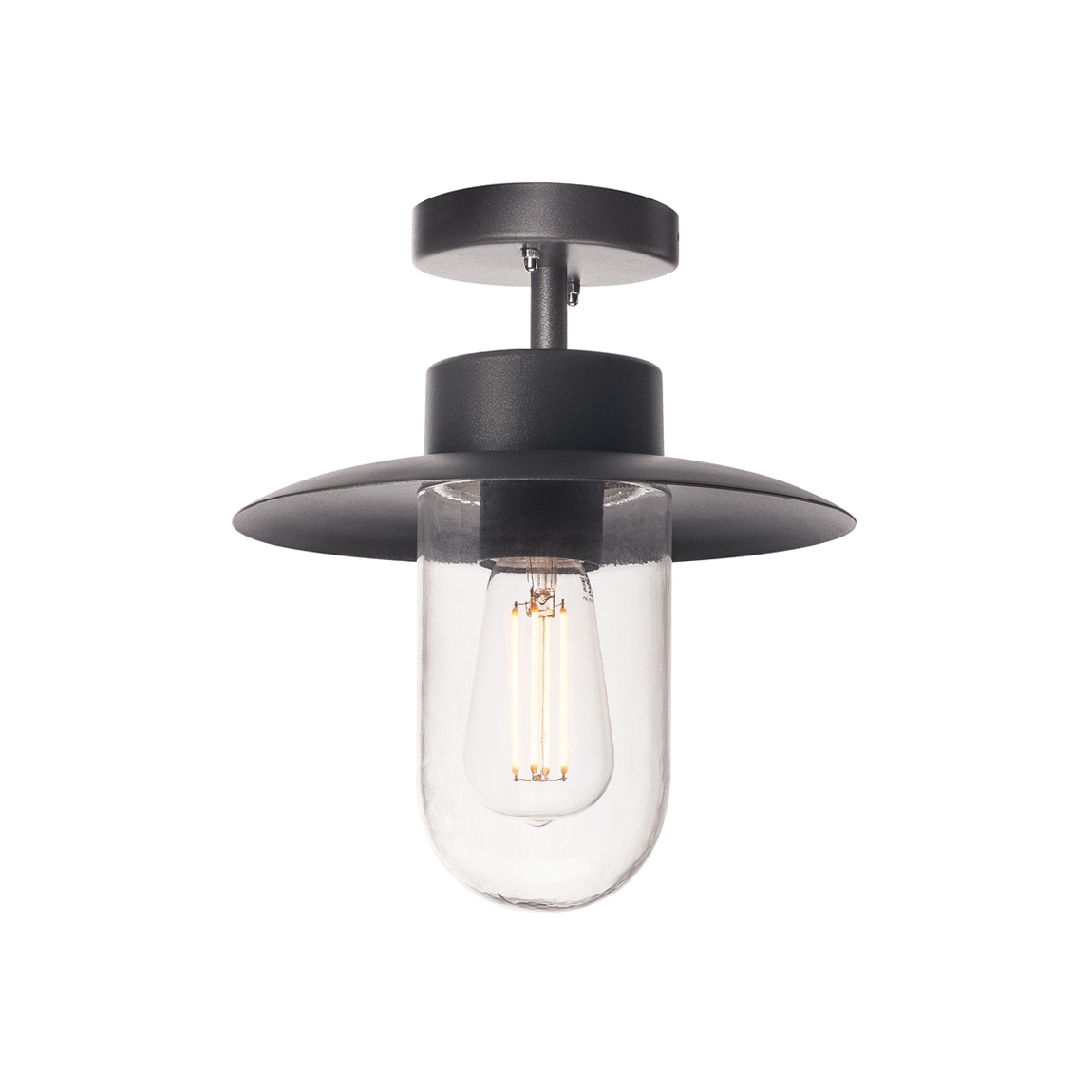 SLV 1000823 MOLAT CL светильник потолочный IP44 для лампы E27 60Вт макс., антрацит/ стекло прозрачное