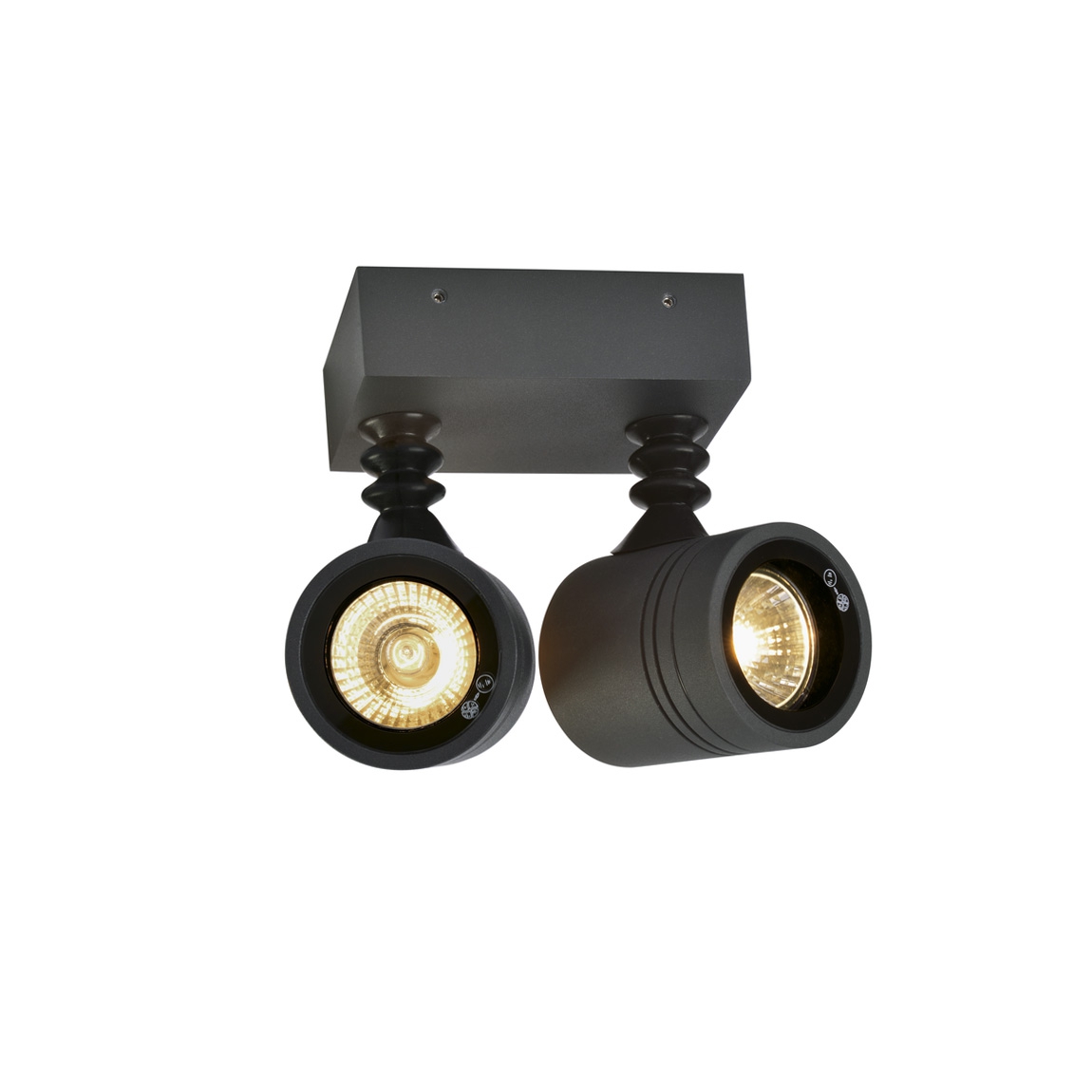 SLV 233095 NEW MYRA WL DOUBLE светильник накладной IP55 для 2х ламп GU10 по 50Вт макс., антрацит