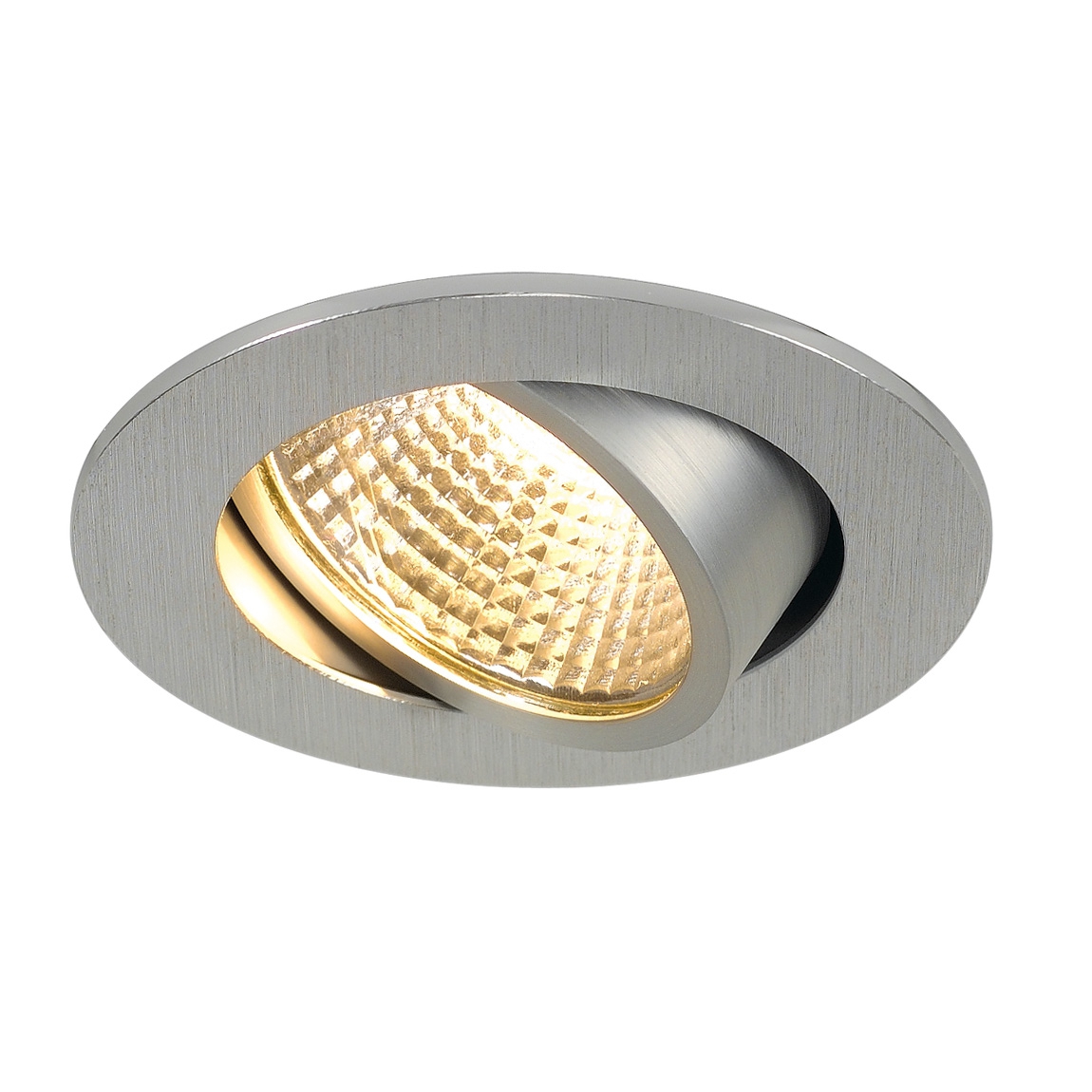 SLV 1003060 NEW TRIA 68 ROUND CS светильник встраиваемый 5.3Вт с БП и LED 2700К, 300лм, 38°, матир. алюминий