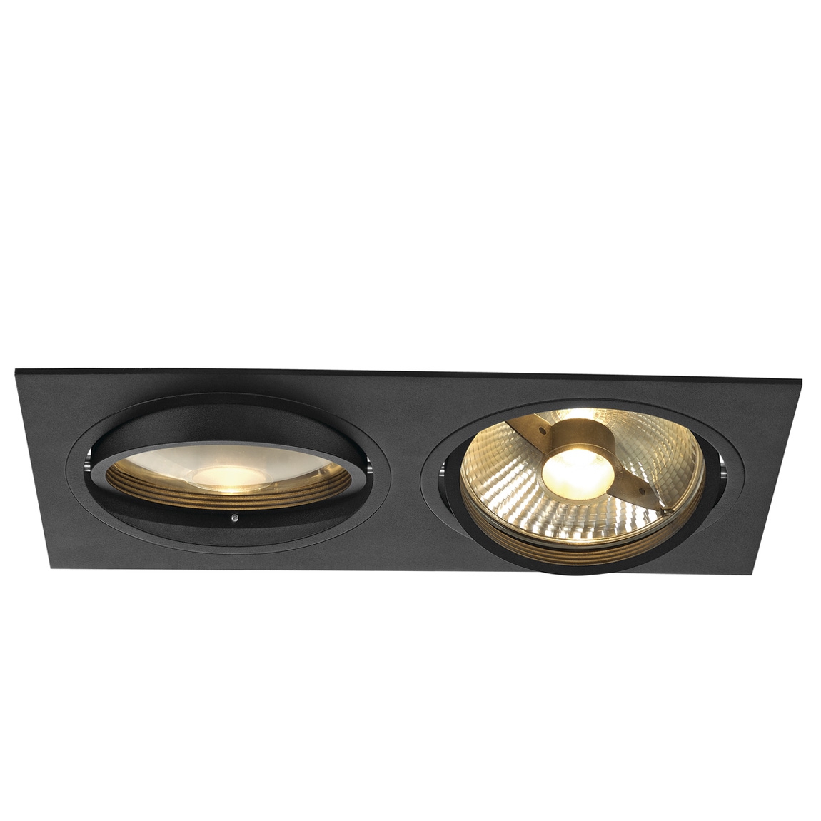 SLV 113840 NEW TRIA 300 DOUBLE ES111 CS светильник встраиваемый для 2-х ламп ES111 по 75Вт макс., черный