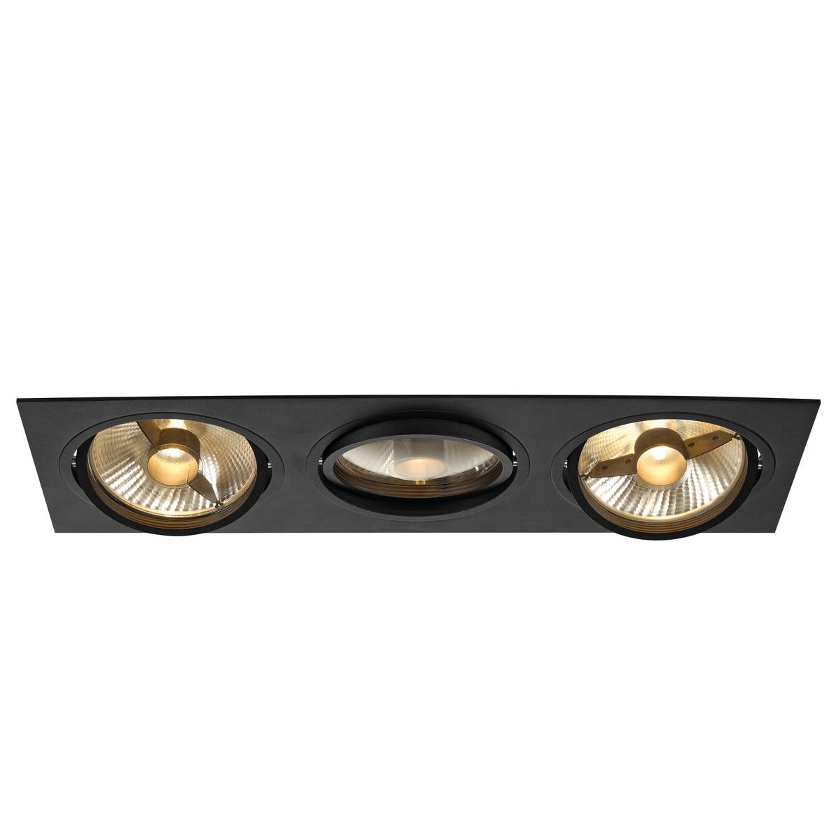 SLV 113850 NEW TRIA 3 ES111 светильник встраиваемый для 3-х ламп ES111 по 75Вт макс., черный