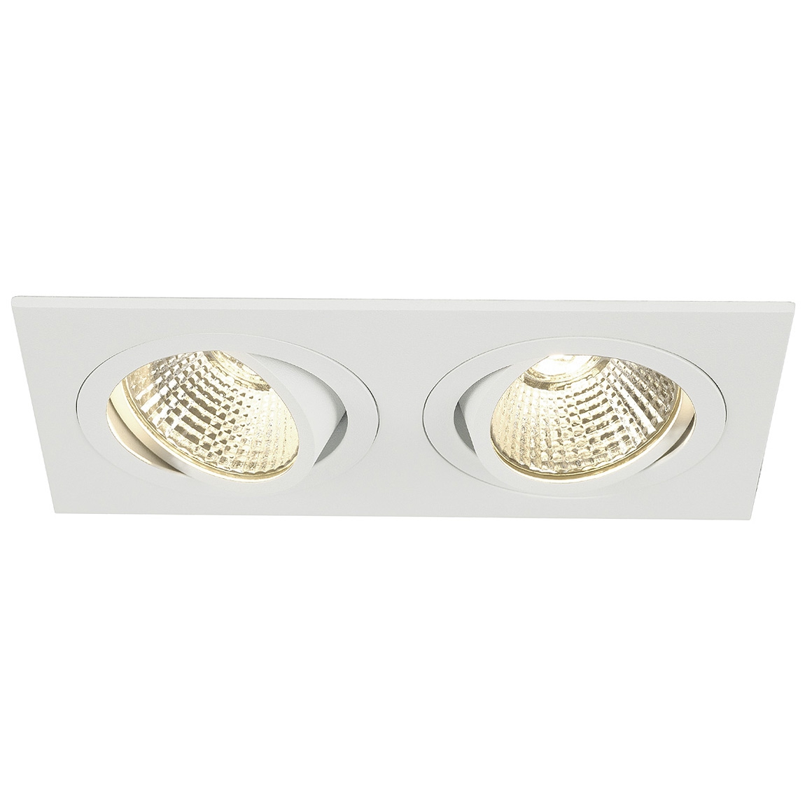 SLV 113891 NEW TRIA 155 DOUBLE CS светильник встраиваемый 14Вт с БП и LED 2700К, 1160лм, 2x 38°, белый