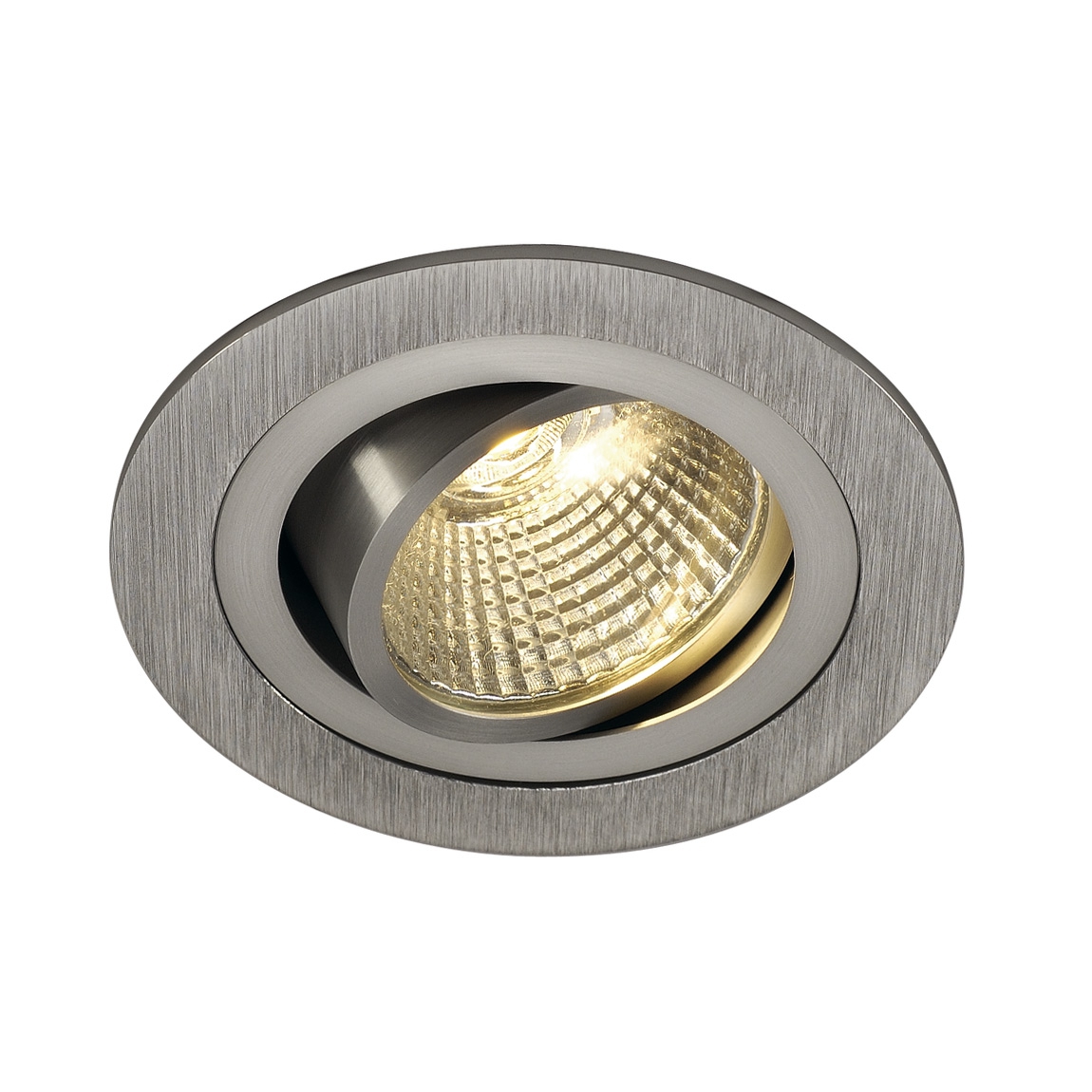 SLV 113906 NEW TRIA 77 ROUND CS светильник встраиваемый 9.1Вт с БП и LED 3000К, 700лм, 38°, матиров. алюминий