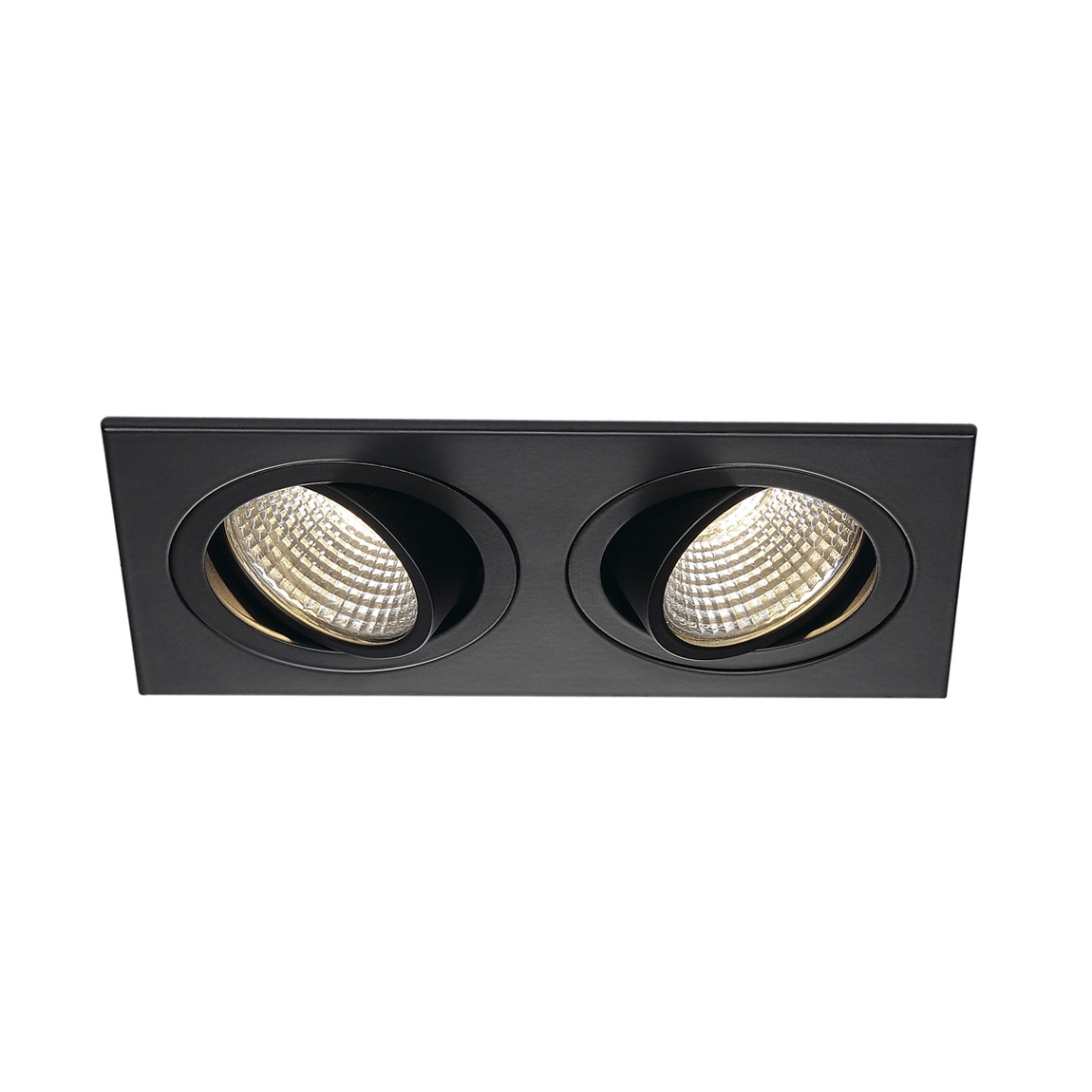 SLV 113920 NEW TRIA 155 DOUBLE CS светильник встраиваемый 14Вт с БП и LED 3000К, 1250лм, 2x 38°, черный