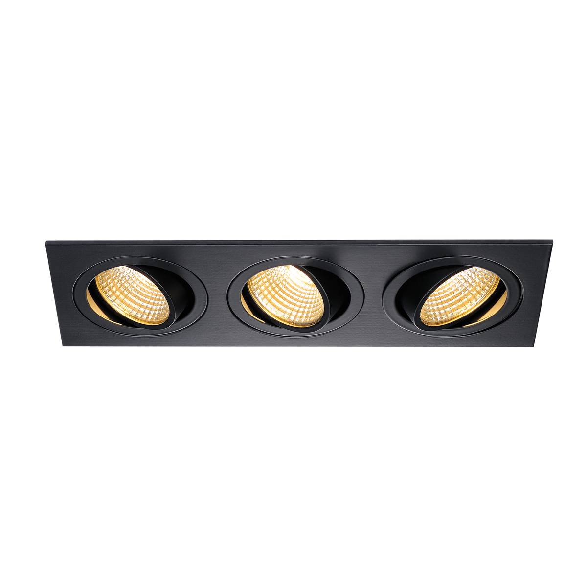 SLV 114200 NEW TRIA 3 DL SET светильник с 3 COB LED по 6Вт (30Вт), 2700К, 2300лм, 38°, с блоком питания, черный