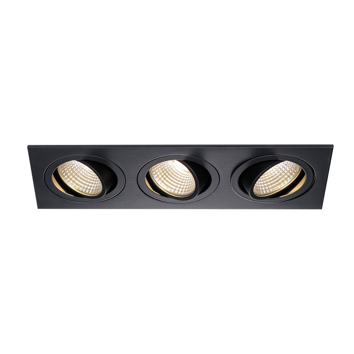 SLV 114210 NEW TRIA 3 DL SET светильник с 3 COB LED по 6Вт (30Вт), 3000К, 2400лм, 38°, с блоком питания, черный