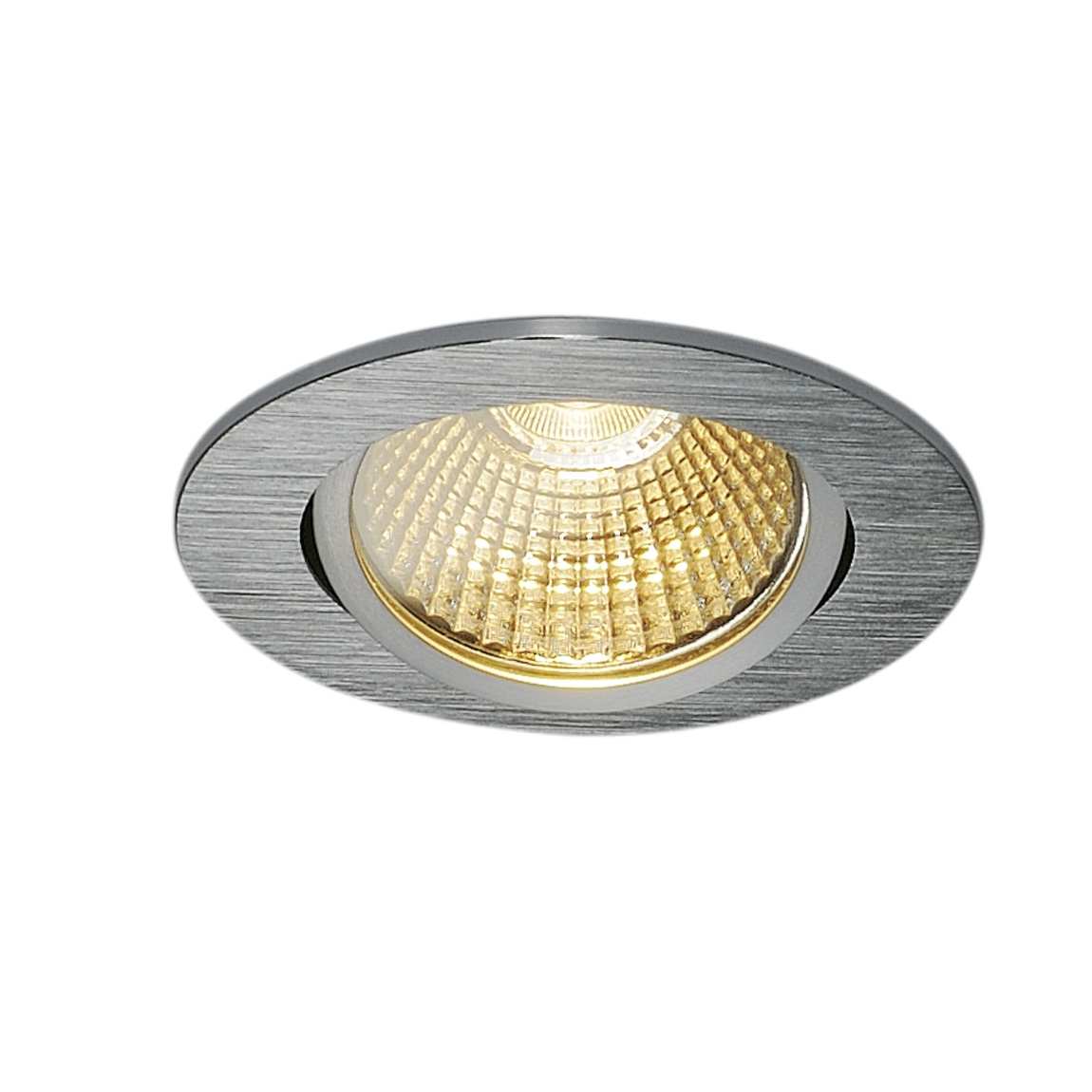 SLV 114386 NEW TRIA 68 ROUND CS светильник встраиваемый 12Вт с БП и LED 3000К, 890лм, 38°, алюминий