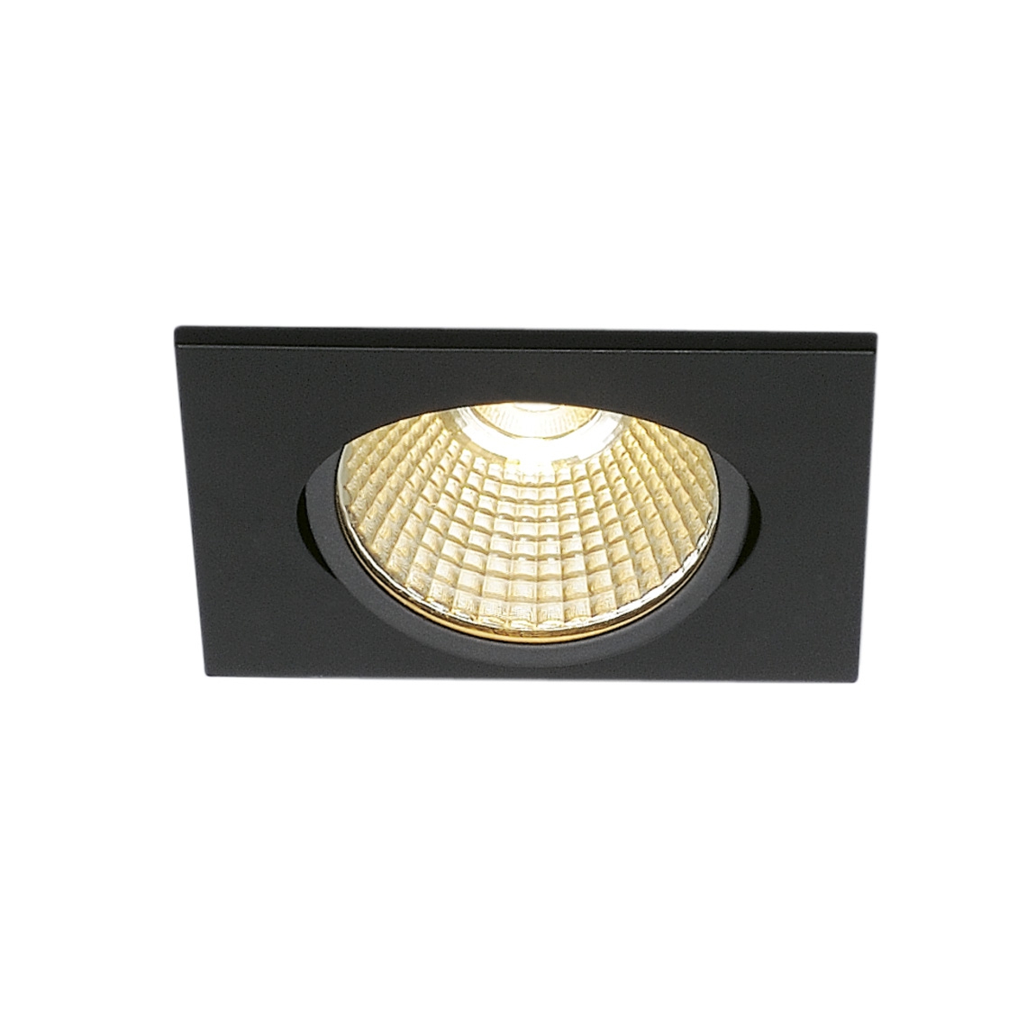 SLV 114390 NEW TRIA 68 SQUARE CS светильник встраиваемый 12Вт с БП и LED 3000К, 890лм, 38°, черный