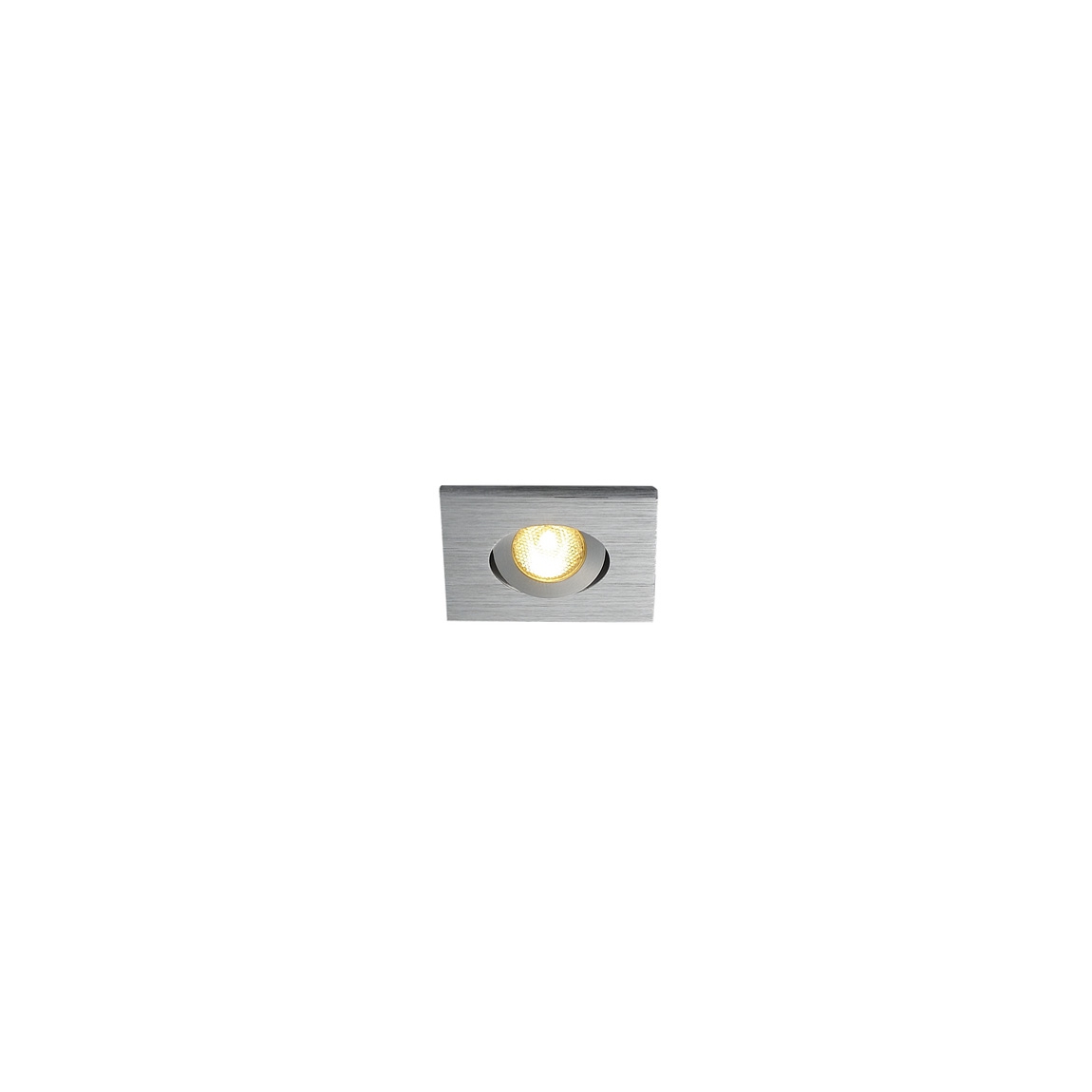 SLV 114406 NEW TRIA 40 SQUARE CS светильник встраиваемый IP44 4.4Вт с БП и LED 3000К, 143лм, 30°, мат. алюминий
