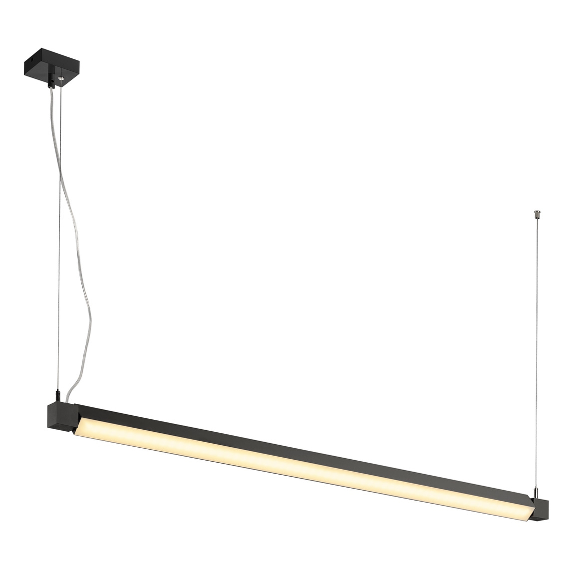 SLV 1001297 OPEN GRILL SINGLE TWIST PD светильник подвесной 38Вт с LED 3000К, 3160лм, черный (ex 157670)