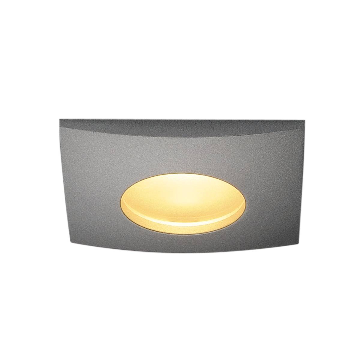 SLV 114474 OUT 65 SQUARE LED SET, светильник IP65 встраив с LED 9(12)Вт, 38°, 3000К, 460лм, с БП, серебристый