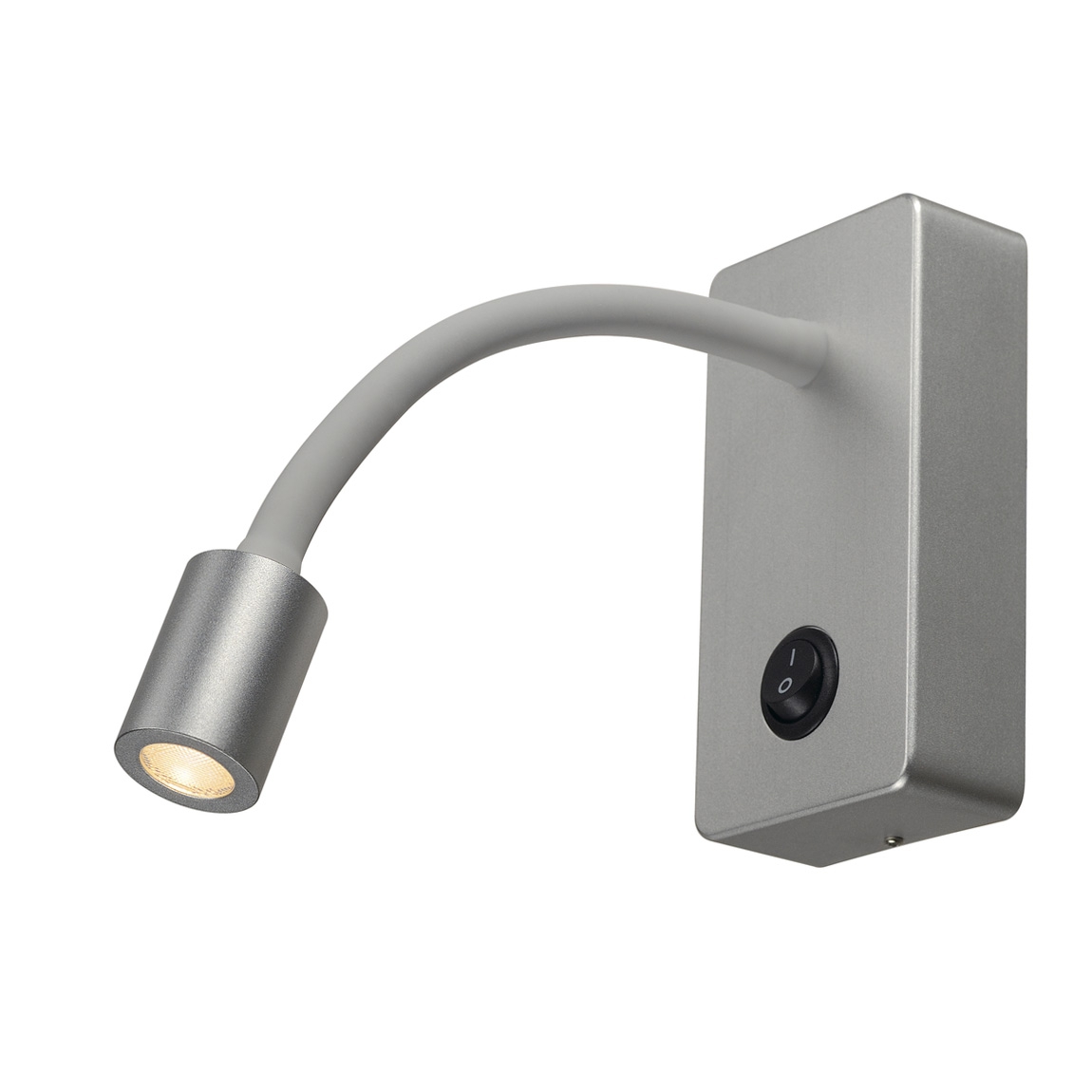 SLV 146704 PIPOFLEX светильник накладной 4.6Вт с выключателем и LED 3000К, 200лм, 35°, серебристый