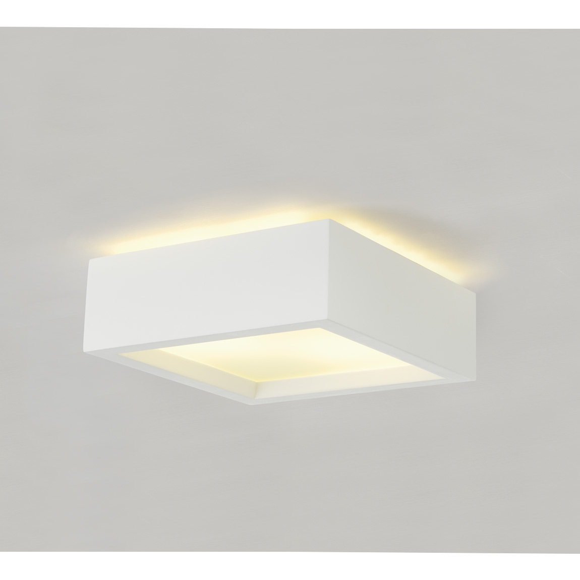 SLV 148002 PLASTRA 104 E27 SQUARE светильник потолочный для 2-х ламп E27 по 25Вт макс., белый гипс