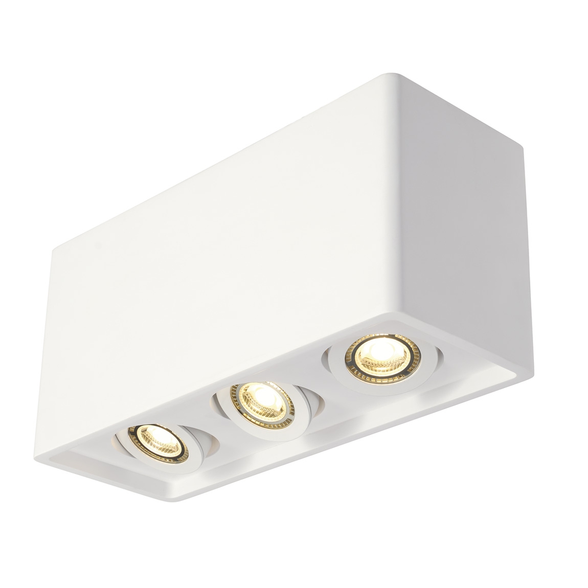 SLV 148053 PLASTRA 35 TRIPLE светильник потолочный для 3х ламп GU10 по 35Вт макс., белый гипс