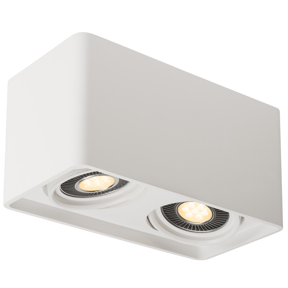 SLV 148082 PLASTRA 35 DOUBLE светильник потолочный для 2х ламп ES111 GU10 по 17.5Вт макс., белый гипс