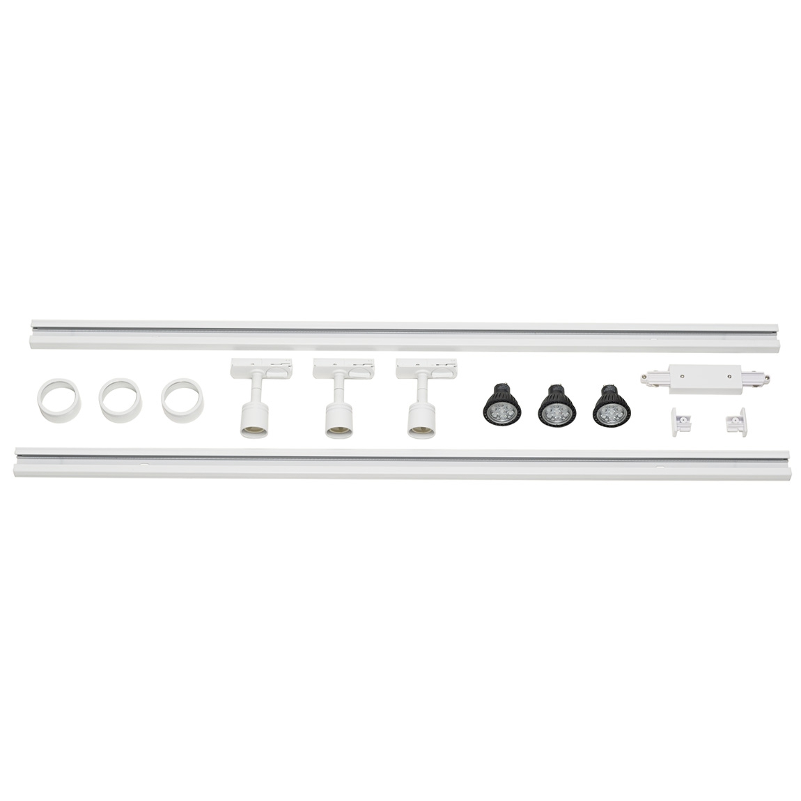SLV 143191 1PHASE-TRACK, комплект из 2-х шинопроводов по 1м, 3-х PURI с LED 4.3Вт, аксессуаров, белый