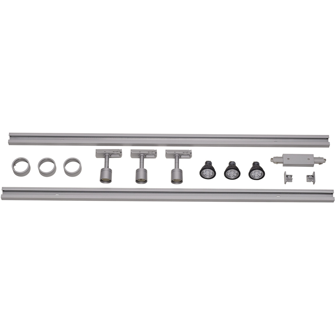 SLV 143194 1PHASE-TRACK, комплект из 2-х шинопроводов по 1м, 3-х PURI с LED 4.3Вт, аксессуаров, серебристый