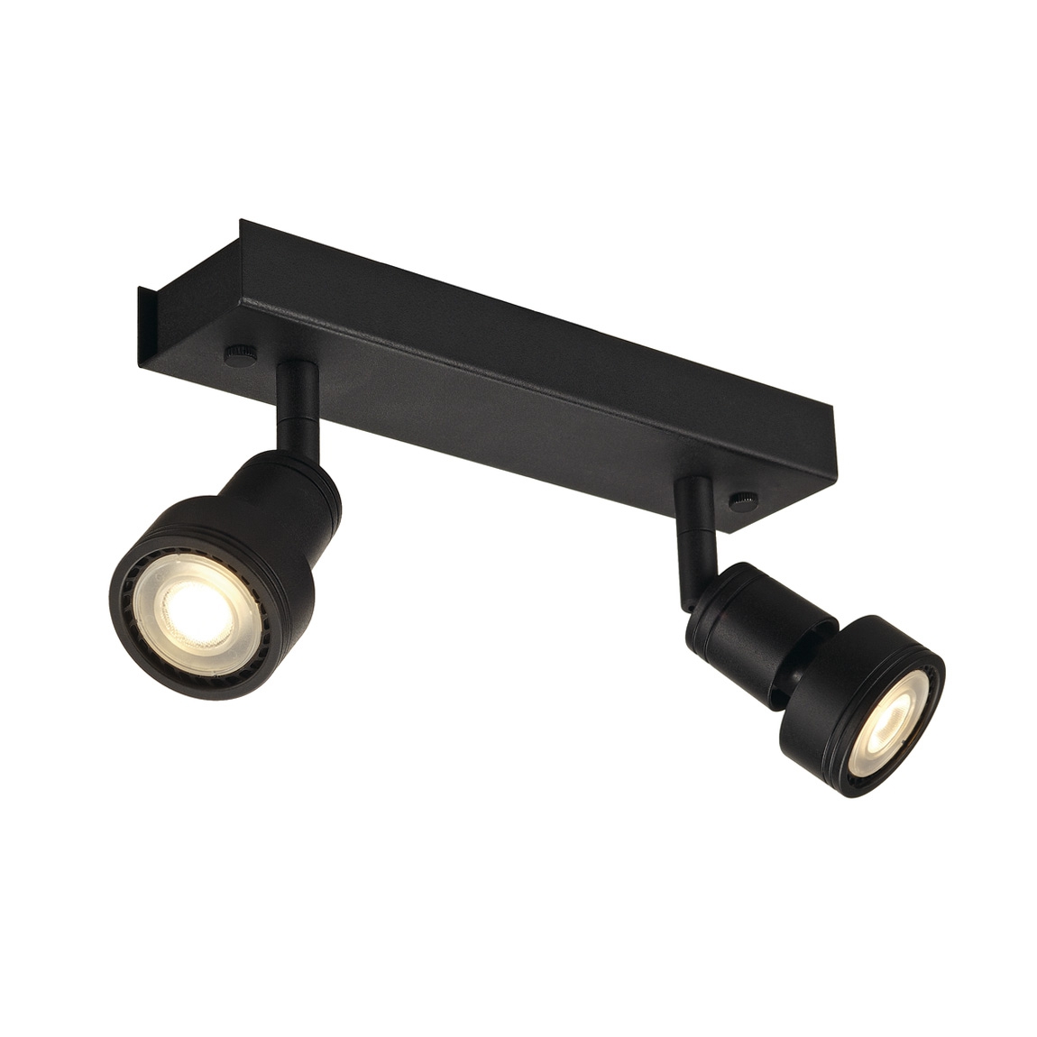 SLV 147370 PURI DOUBLE CW светильник накладной для 2-х ламп GU10 по 50Вт макс., черный