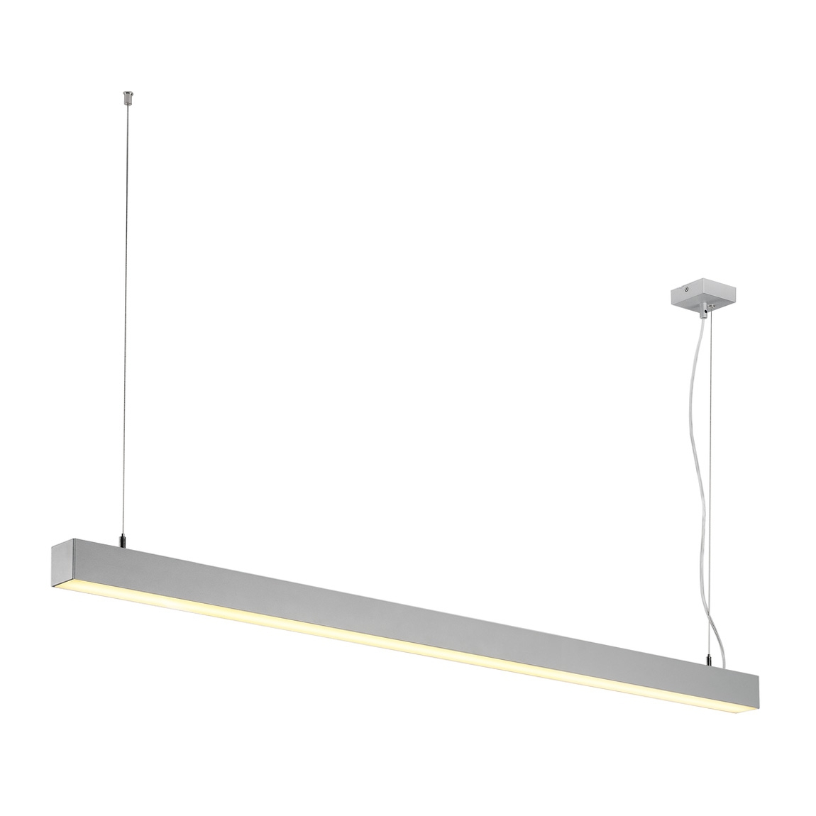 SLV 1001312 Q-LINE SINGLE LED DALI светильник подвесной 47Вт с LED 3000К, 3700лм, серебристый (ex 155134)