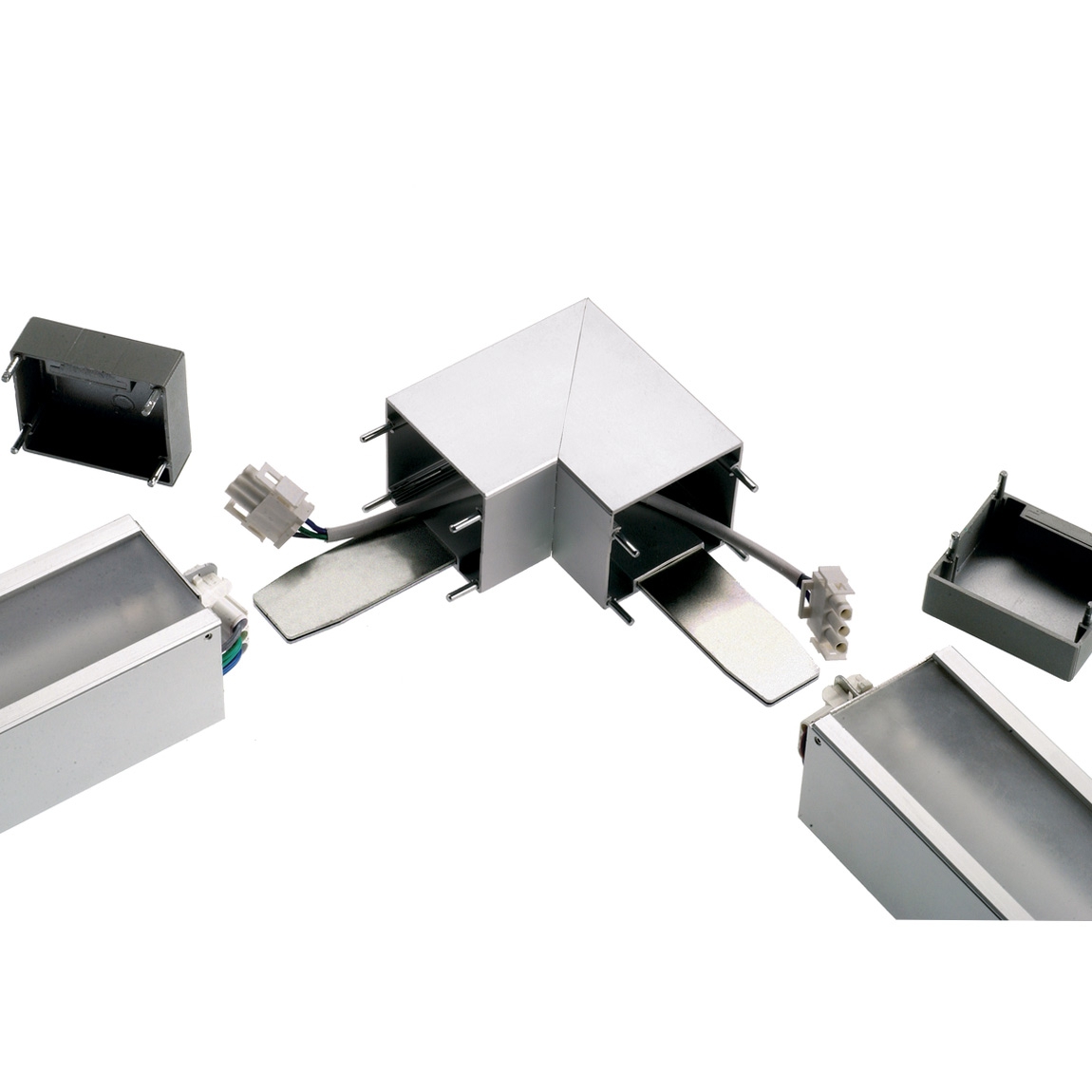 SLV 155062 Q-LINE, коннектор угловой, алюминий