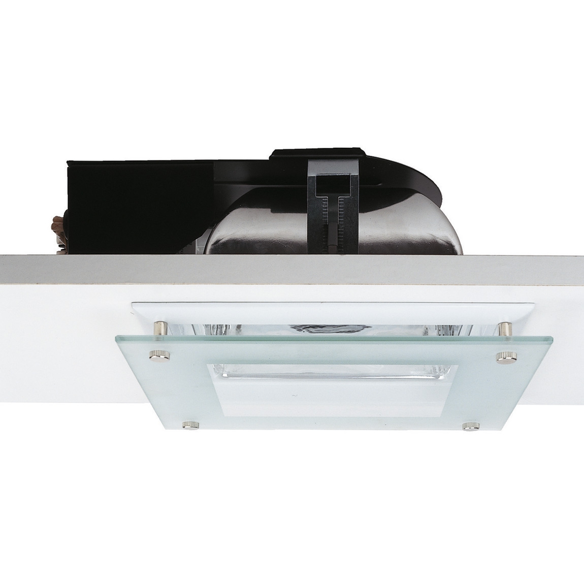 SLV 160020 QUOR 52/G W светильник встраиваемый с ЭПРА для 2-х ламп TC-DEL G24q-3 по 26Вт, белый/стекло част.мат