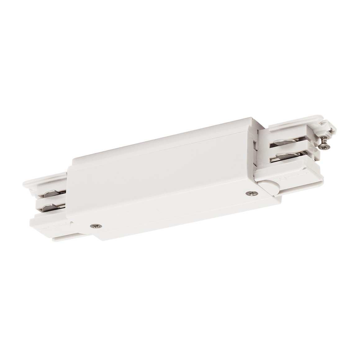 SLV 1001383 3Ph | S-TRACK, коннектор прямой внешний с разъёмами питания, 16А макс., белый RAL9016 (ex 175091)