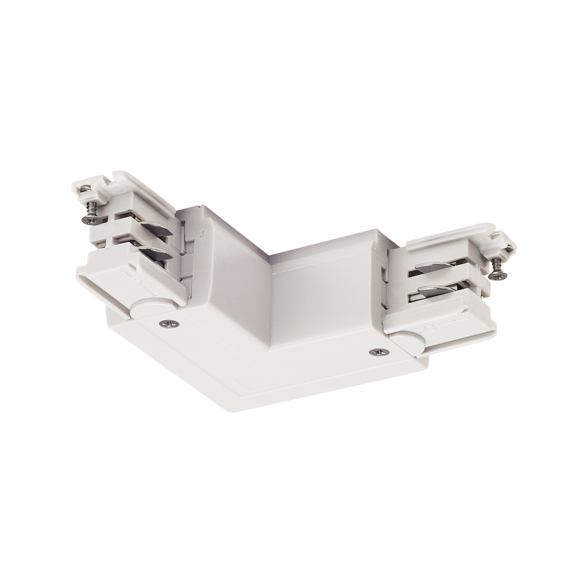 SLV 1001386 3Ph | S-TRACK, L-коннектор с разъёмом питания, 16А макс., GND по внешнему углу,  белый (ex 175121)